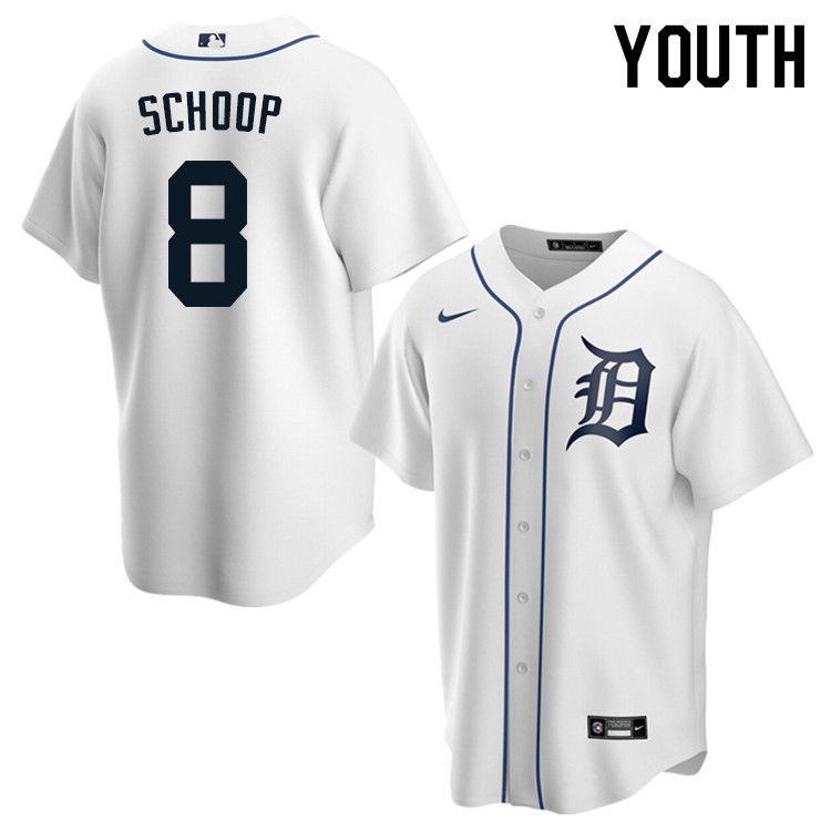 Nike Youth #8 Jonathan Schoop Detroit Tigers Baseball Jerseys Sale-White